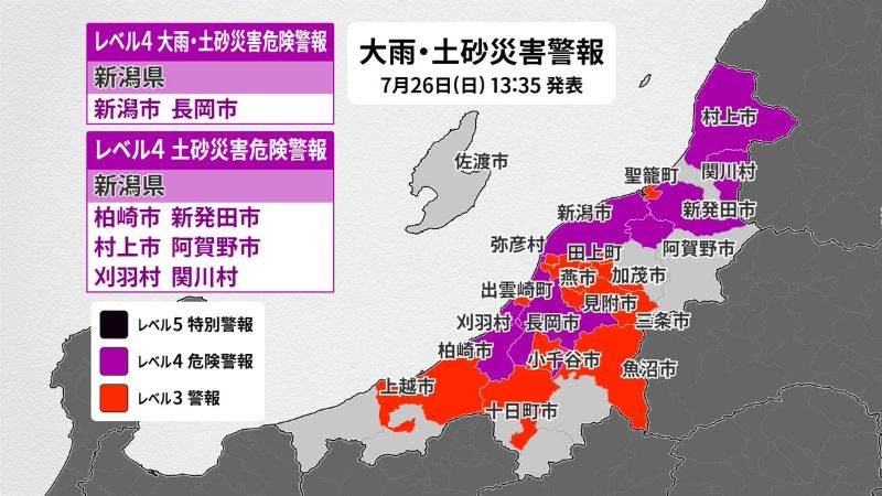7/26　新潟県の記録的な大雨